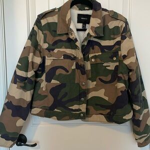 Sherpa Camo  Cropped Jacket